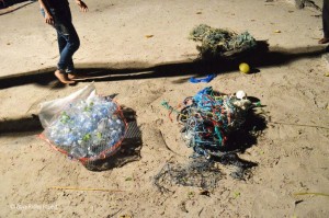 The recycled turtle and the ghost nets were then linked to form an entangled turtle.