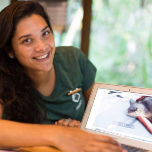 Dr. Claire Petros, Lead Veterinarian Surgeon Olive Ridley Project. Image.