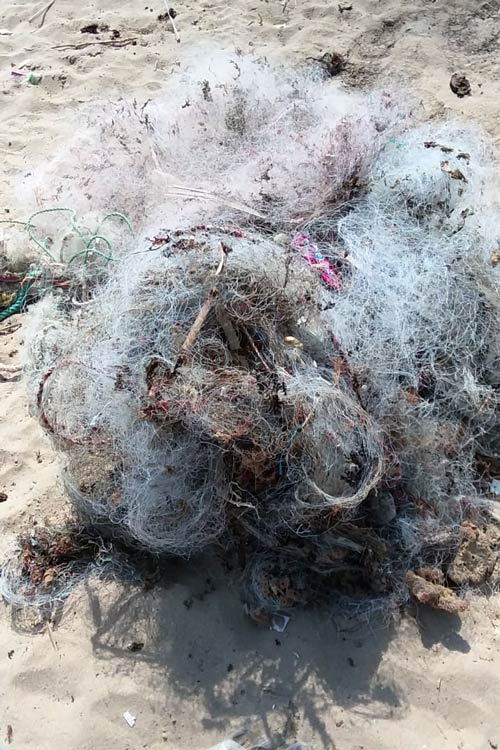 Ghost net recovered near Abdul Rehman Goth