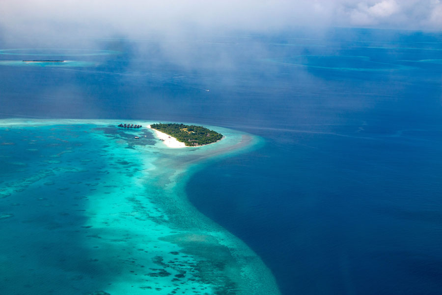 Coco Palm Dhuni Kolhu Maldives as seen from a sea plane ©JCHallum