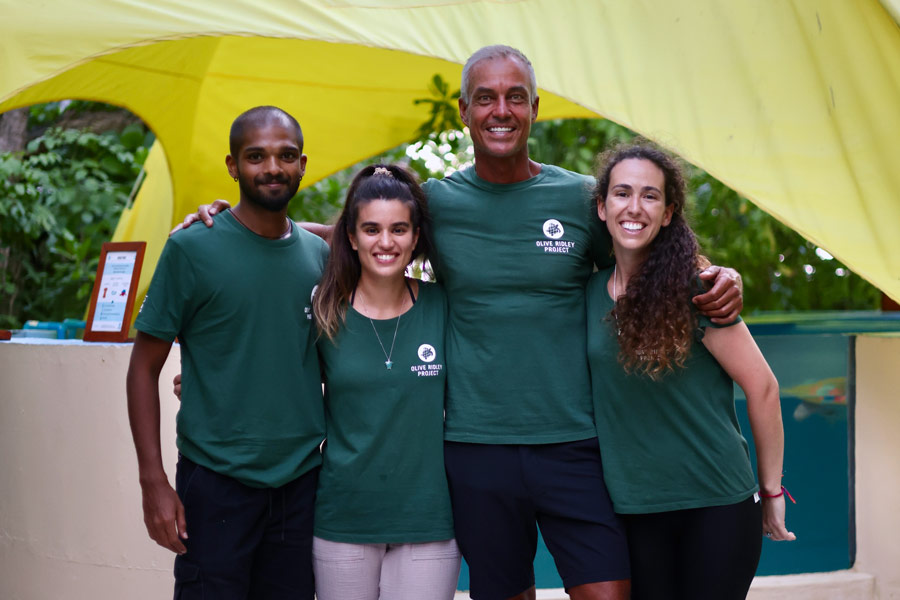 The veterinary team at ORP's Marine Turtle Rescue Centre. Image.