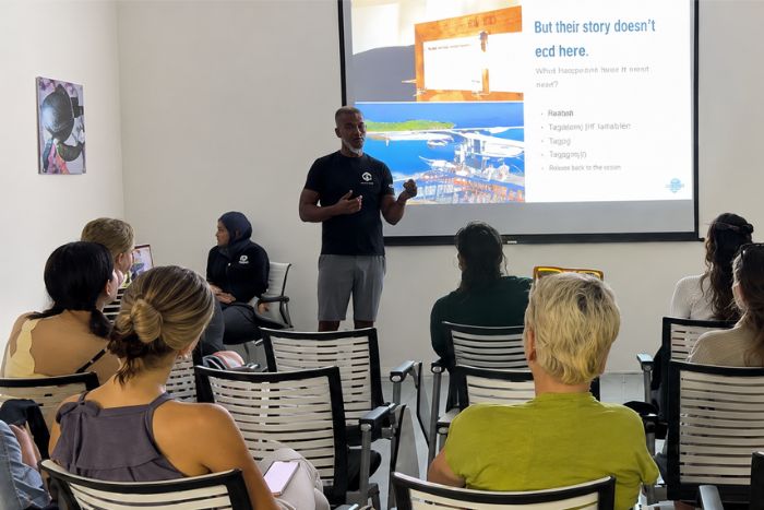 An educational session underway at STHI. Image.